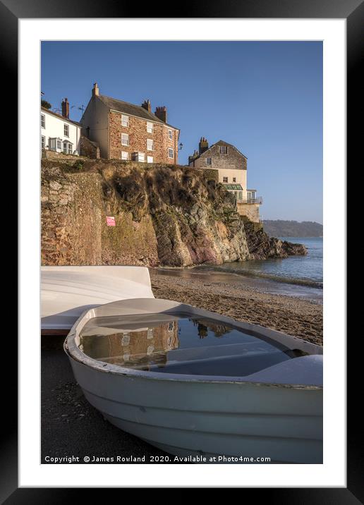 Cawsand Reflected Framed Mounted Print by James Rowland