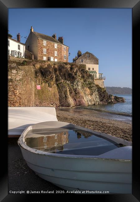 Cawsand Reflected Framed Print by James Rowland
