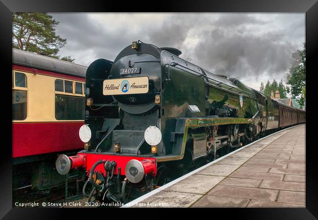 The Boat Train - 34027 Taw Valley Framed Print by Steve H Clark