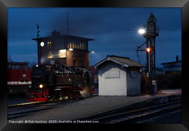 Wernigerode Night Steam  Framed Print by Rob Hawkins