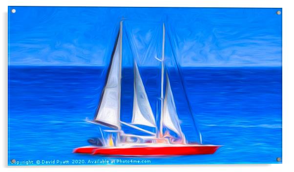Catamaran Art Panorama  Acrylic by David Pyatt