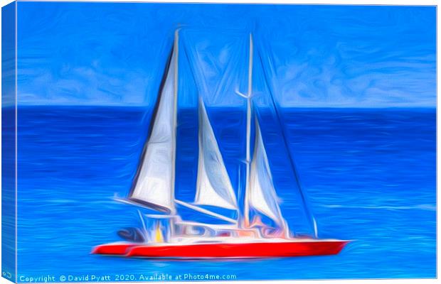 Catamaran Art Barbados Canvas Print by David Pyatt