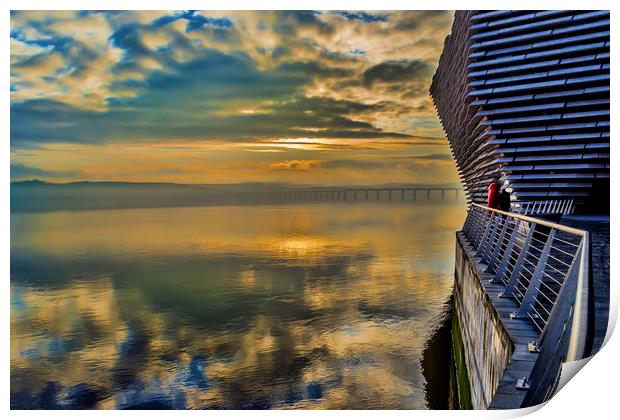 Tay River Dundee  Print by Valerie Paterson