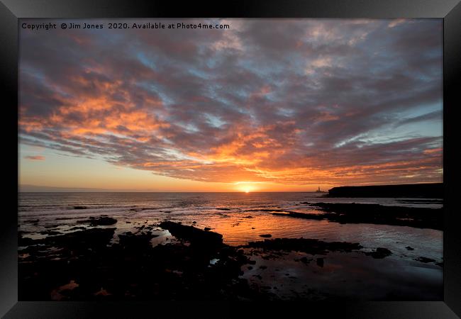 North Sea sunrise Framed Print by Jim Jones