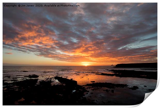 North Sea sunrise Print by Jim Jones