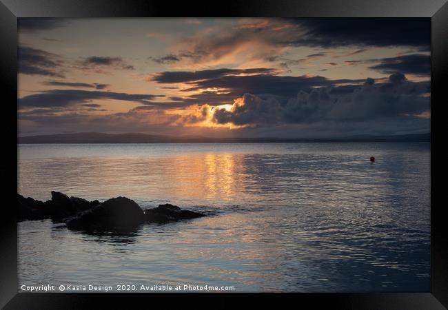 Islay: Port Charlotte Sunrise Framed Print by Kasia Design