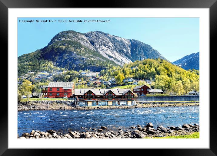 A settlement close to Eidfjord, Norway Framed Mounted Print by Frank Irwin