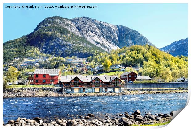 A settlement close to Eidfjord, Norway Print by Frank Irwin