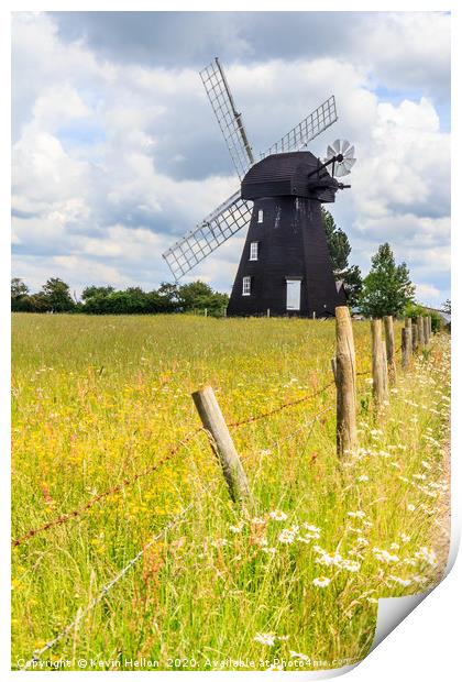Lacey Green windmill Print by Kevin Hellon