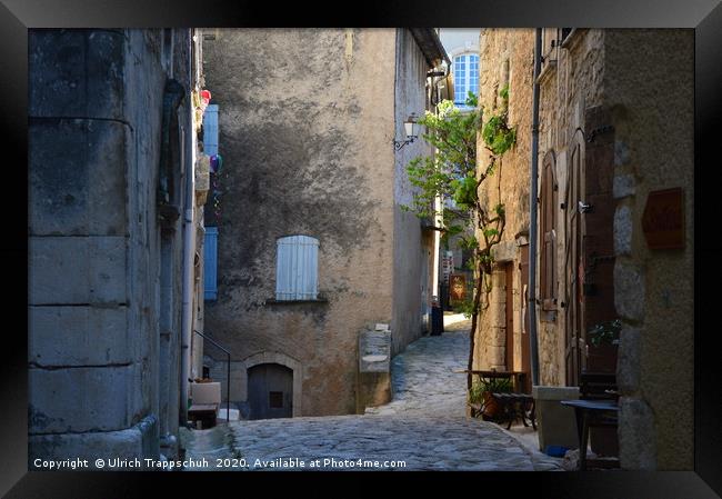 Typical french narrow street Framed Print by Ulrich Trappschuh