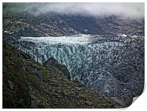 Fox glacier, New Zealand Print by Martin Smith