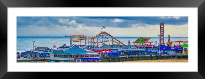 Santa Monica Pier Framed Mounted Print by Darryl Brooks