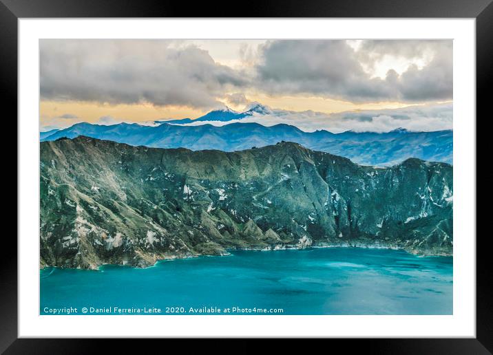 Quilotoa Lake, Latacunga Ecuador Framed Mounted Print by Daniel Ferreira-Leite