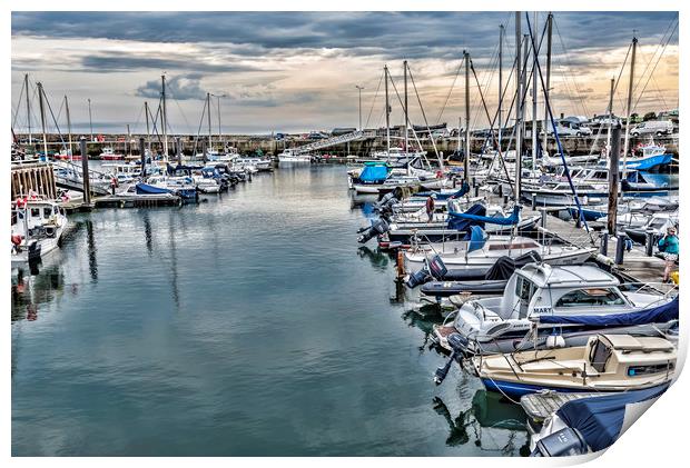 Anstruther Marina Print by Valerie Paterson