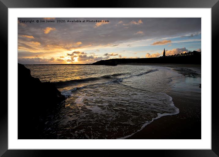 Start of the day at Cullercoats Bay Framed Mounted Print by Jim Jones