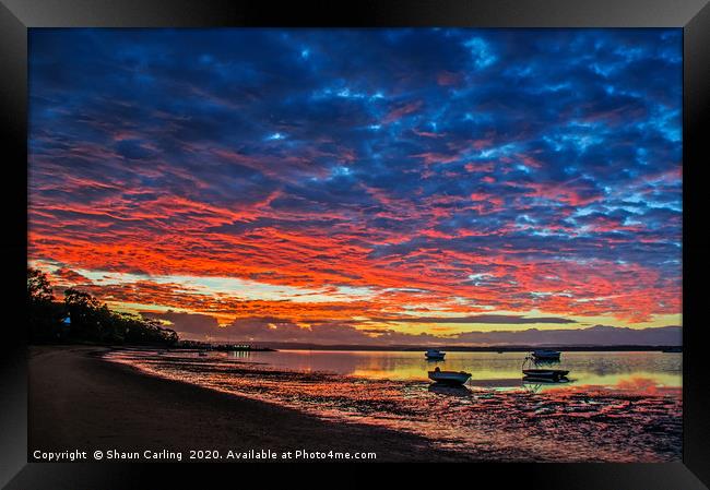Victoria Point Sunrise, Australia Framed Print by Shaun Carling