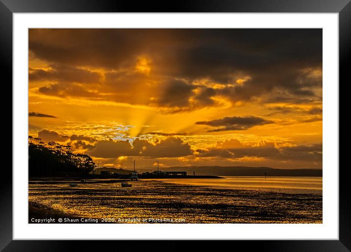 Australian Sunrise At Victoria Point. Framed Mounted Print by Shaun Carling
