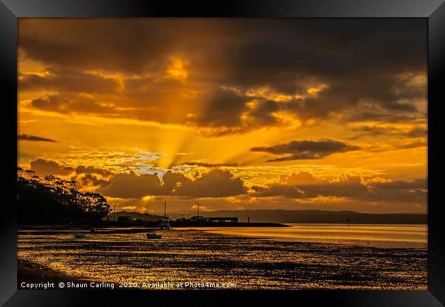 Australian Sunrise At Victoria Point. Framed Print by Shaun Carling