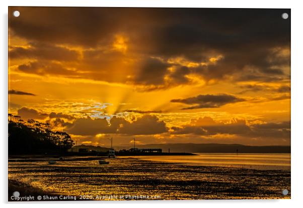 Australian Sunrise At Victoria Point. Acrylic by Shaun Carling