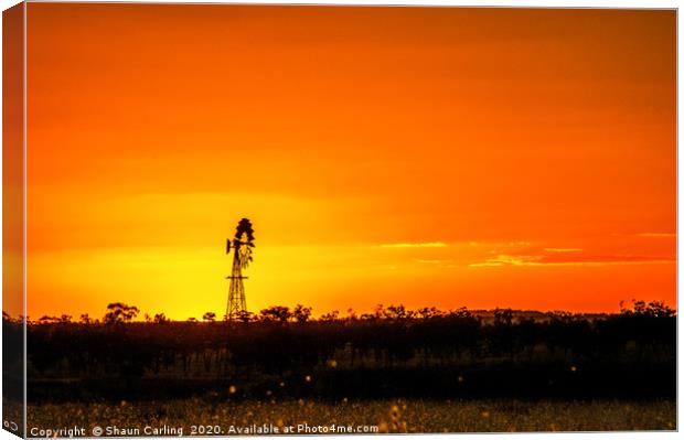 Australian Outback Sunset Canvas Print by Shaun Carling