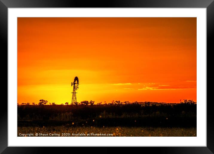 Australian Outback Sunset Framed Mounted Print by Shaun Carling
