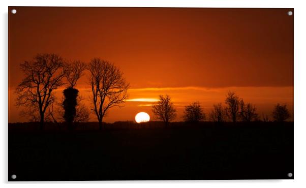 Cotswold sunrise Acrylic by Simon Johnson