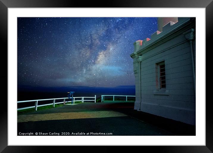 Byron Bay, Milky Way Framed Mounted Print by Shaun Carling