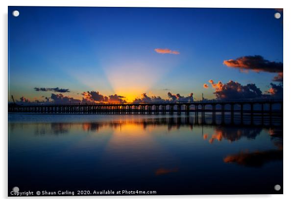 Urangan Pier Sunrise Acrylic by Shaun Carling