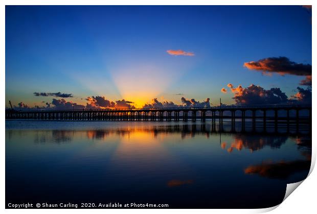 Urangan Pier Sunrise Print by Shaun Carling
