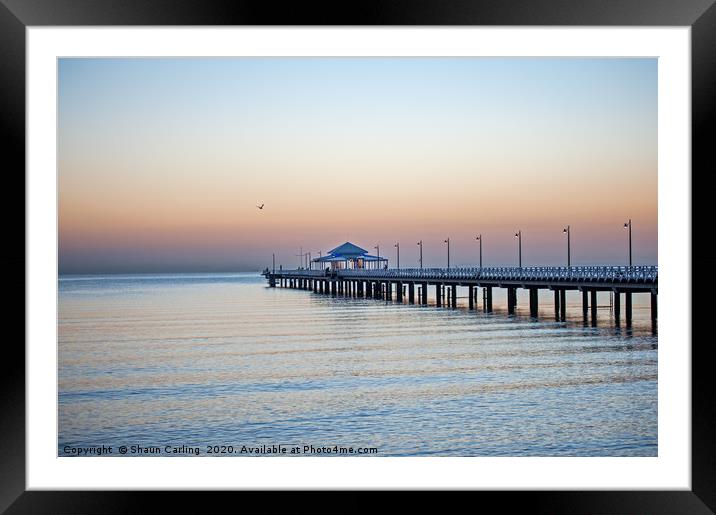 Sunrise Over The Shornecliffe Pier Framed Mounted Print by Shaun Carling