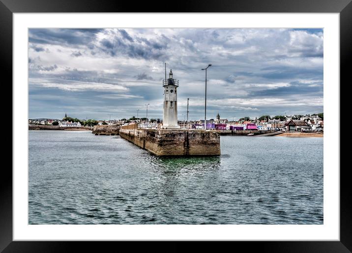Anstruther Lighthouse  Framed Mounted Print by Valerie Paterson