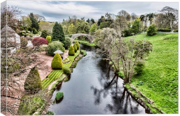 Auld Brig Alloway Canvas Print by Valerie Paterson