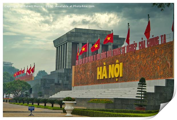 The Ho Chi Minh Mausoleum, Hanoi, Vietnam. Print by Robert Murray