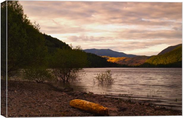 Evening at Thirlmere Canvas Print by Steven Watson