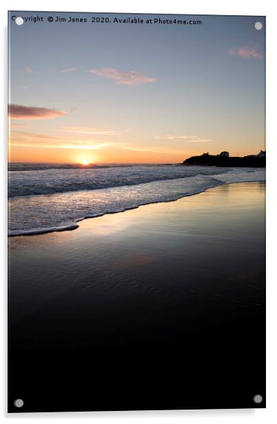 October sunrise on the beach at Blyth Acrylic by Jim Jones