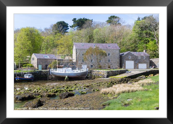 Old mill by a creek in Anglesey, Wales, UNited Kin Framed Mounted Print by Kevin Hellon