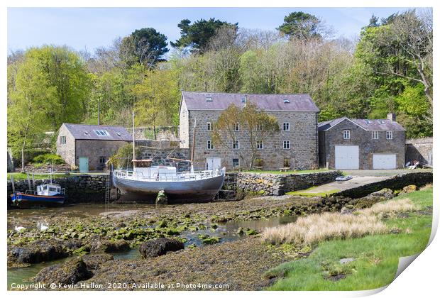 Old mill by a creek in Anglesey, Wales, UNited Kin Print by Kevin Hellon