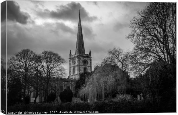 Church of the Holy Trinity, Stratford-upon-Avon Canvas Print by louise stanley