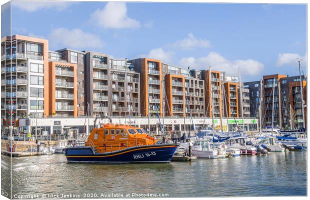 Portishead Marina and Lifeboat West Country Canvas Print by Nick Jenkins
