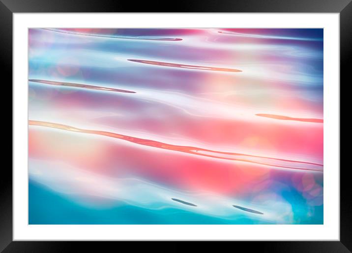 Soft Sea Ripples Abstract Framed Mounted Print by Anne Macdonald