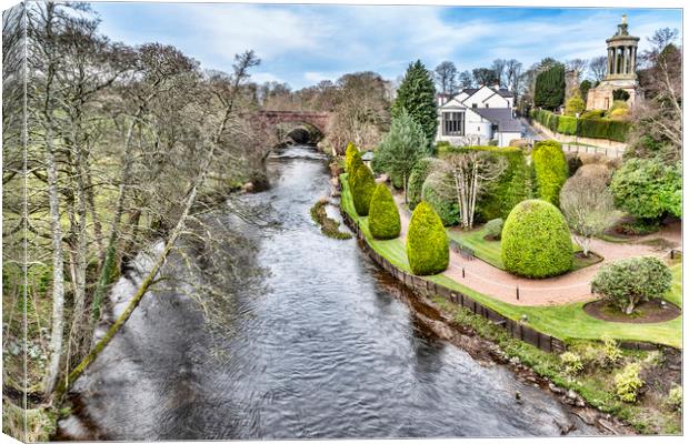 River Doon Alloway Canvas Print by Valerie Paterson