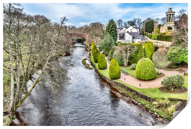 River Doon Alloway Print by Valerie Paterson