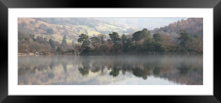 Mist on Rydal Water, Ambleside Framed Mounted Print by Ann Goodall