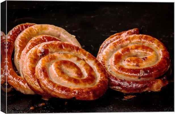 Sizzling Sausage Swirls Canvas Print by Wendy Williams CPAGB