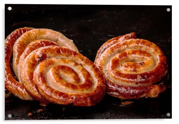 Sizzling Sausage Swirls Acrylic by Wendy Williams CPAGB