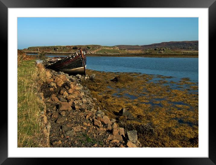 Abandoned boat Framed Mounted Print by Martin Smith