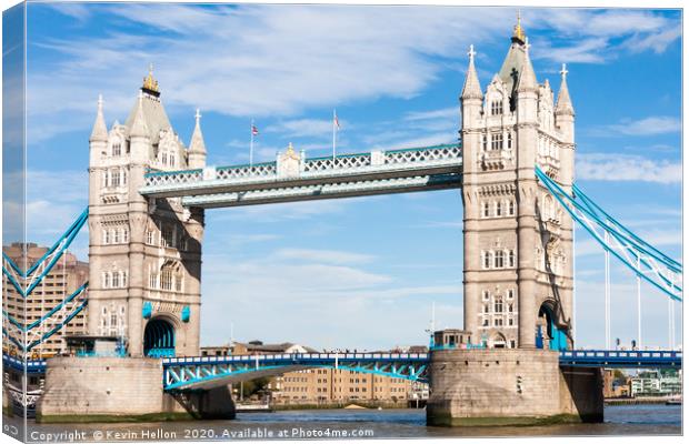 Tower Bridge over the River Thames,  Canvas Print by Kevin Hellon