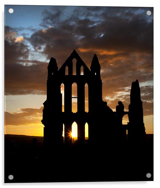 Whitby Abbey at dusk Acrylic by David Purton