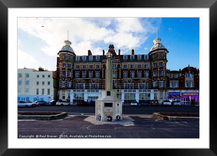 Weymouth Royal Hotel Framed Mounted Print by Paul Brewer