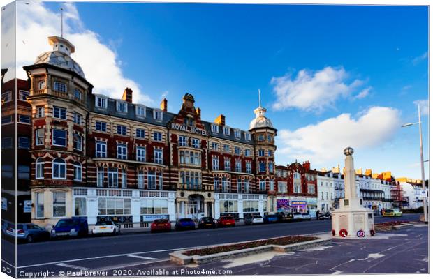 Weymouth Royal Hotel Canvas Print by Paul Brewer